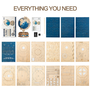 Robotime Rokr DIY Bois Artisanat Jouet ST002 Le <span class=keywords><strong>Globe</strong></span> Modèle <span class=keywords><strong>3D</strong></span> Puzzles En Bois Pour Adultes - Product Image 5