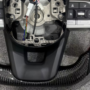 Volante de Fibra de Carbono Real con Botón Negro <span class=keywords><strong>GR</strong></span>, Actualización LC300 para <span class=keywords><strong>Toyota</strong></span> Land Cruiser LC200 LC76 LC79 LC70 Prado 2003-<span class=keywords><strong>2021</strong></span> - Product Image 5