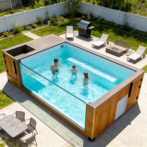 สระว่ายน้ำไฟเบอร์กลาสขนาดเล็ก ทนทานต่อรังสียูวี ทนทานต่อการกัดกร่อน แบบตั้งพื้น ชุดอุปกรณ์สระว่ายน้ำไฟเบอร์กลาสสำเร็จรูป - Product Image 1