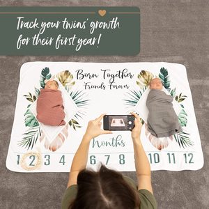 Gran oferta, manta de hito mensual para recién nacido de doble capa de ballena personalizada gruesa de lujo de alta calidad para bebé - Product Image 5