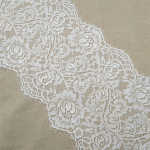 Cinta de encaje de pestañas de encaje de nailon ancho con decoración de flores para vestidos de tela bodas ropa de nuevo estilo - Product Image 1