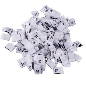 Pequeño mediano grande en <span class=keywords><strong>stock</strong></span> sin logotipo Centerfold Color negro 100% poliéster etiquetas de tamaño tejido para ropa - Product Image 2