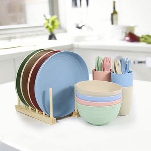 Assiettes Rondes Biodégradables Personnalisées en Paille de Blé, Bols et Tasses pour Enfants et Adultes – Ensembles de Vaisselle - Product Image 4