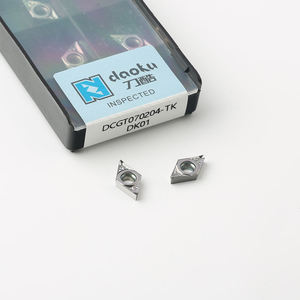 CNC Lathe biến chèn cvd tráng Carbide <span class=keywords><strong>inserts</strong></span> cho nhôm DCGT070204-TK hộp nhựa 10 cái/hộp OEM tùy chỉnh hỗ trợ - Product Image 1