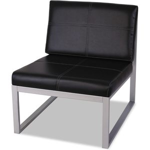 Chaise cube sans accoudoirs Alera ALE Ispara Series 26-3/8 X 31-1/8 X 30 Noir/Argent Matériau métallique - Product Image 2