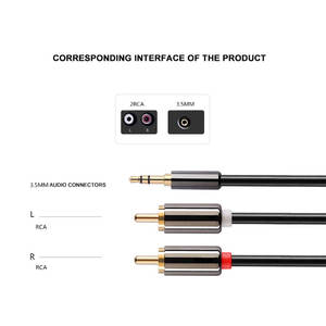 RSPOF 3,5mm <span class=keywords><strong>a</strong></span> Twin RCA Audio <span class=keywords><strong>Auxiliar</strong></span> Estéreo Y <span class=keywords><strong>Cable</strong></span> Divisor - Product Image 4