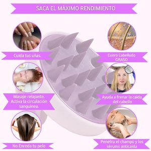 Sisir Pijat Kulit Kepala Baru, Botol Semprot, Sisir Pelurus Rambut Silikon, Set Sisir, Sikat Cuci Rambut - Product Image 5