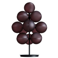 Lampe de table lustre moderne nordique en forme de grappe, pièce design créative et distinctive pour l'éclairage de chambre et de salon, en verre et métal
