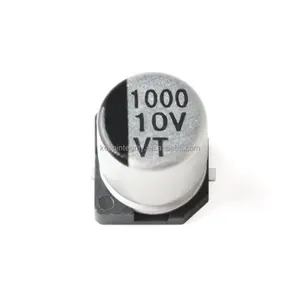 Kapasitor elektrolitik alumunium Chip SMD 1000UF 10V 8*10.5mm