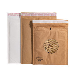 Enveloppes à bulles <span class=keywords><strong>en</strong></span> papier kraft écologiques avec logo personnalisé, rembourrage <span class=keywords><strong>en</strong></span> nid d'abeille ondulé, pour l'expédition de vêtements et de chaussettes - Product Image 1