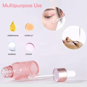 ขวดแก้วเซรั่มสีชมพูทรงกลม ขนาด 2 ออนซ์ 30 มล. 100 มล. พร้อมหัวหยดสีโรสโกลด์ บรรจุภัณฑ์กล่องปั๊มร้อนสำหรับเครื่องสำอาง - Product Image 4