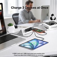 Chargeur rapide GaN 65W double USB-C et USB-A, prise EU, en stock, chargeur multi-ports GULFY