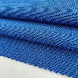 Hot Sale Knitted Stretchy Rib Fabric 98%polyester 2%spandex Solid Ottoman Fabric For Pants And Garment