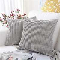 Taie d'oreiller Jacquard en velours côtelé uni personnalisé qualité de luxe 30x50 cm housses de coussin décoratives pour la maison