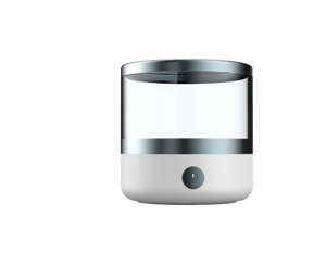 Nettoyeur OEM à ultrasons UV 45 kHz à haute fréquence vibratoire, impression et emballage de logos disponibles, corps cylindrique transparent - Product Image 1