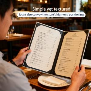 मेनू कवर कस्टम लोगो रेस्तरां चमड़े के मेनू कवर रेस्तरां मेनू धारक प्लास्टिक चमड़े के मेनू कवर रेस्तरां मेनू बुक मेनू कवर रेस्तरां - Product Image 3