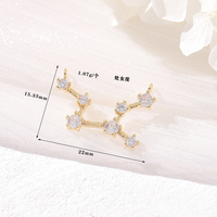 Collier pendentif 12 constellations en laiton plaqué or 14 carats, bracelet avec symboles astrologiques en zircon, breloques pour la fabrication de bijoux DIY pour femmes