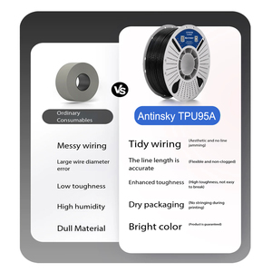 Antinsky TPU90A <b>3D</b> <b>Printers</b> High Elasticity Elongation Easy to PrintDurable Wear-resistant 1.75mm 1kg/roll Moulded High Quality - Product Image 2