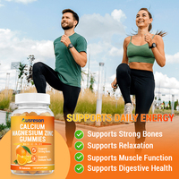 Ausreson Complexe de Calcium, Magnésium, Zinc et Vitamine D3 en Gommes 12-en-1 – Compléments Immunitaires et pour les Os – Gommes de Calcium, Magnésium et Zinc