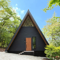 Casa Modular Prefabricada Triangular Moderna de Lujo, Casa Móvil Pequeña en Forma de A para Hotel
