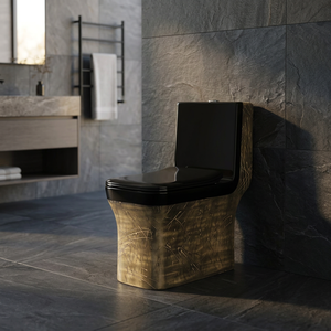 WC monobloc en céramique blanche standard d'Amérique du Sud, à chasse latérale, à poser au sol, pour maison et hôtel - Product Image 4