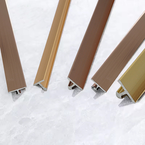 LENWA Profilés de carreaux en ALUMINIUM Colorés Décoratifs Métalliques Aluminium Mur T Forme <span class=keywords><strong>Carrelage</strong></span> Bordure <span class=keywords><strong>Coin</strong></span> Transition - Product Image 1