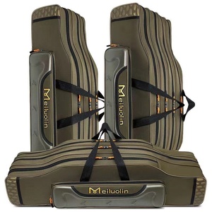 Bolsa de aparejos de pesca resistente al desgaste impermeable multifuncional personalizada, mochila extensible, soporte para caña de pescar - Product Image 1