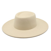 Chapeaux Fedora Femme en Feutre de Laine à Large Bord avec Ruban Personnalisé en Gros pour l'Hiver