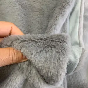 Solid Color Low Short Shaggy Faux Rabbit Fur throw Blanket