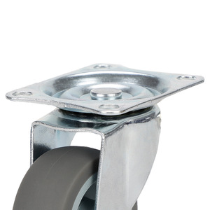 Tpr Caster Wheels 2 Inch Swivel Ball Bearing Gray Rubber Industrial Furniture Silent Operation - Product Image 2