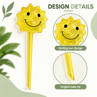 2 Buah Alat Taman Sistem Irigasi Tetes Otomatis PVC Smiley Face, Perangkat Penyiraman Otomatis untuk Tanaman Dalam dan Luar Ruangan