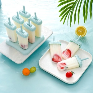 Nhựa Popsicle khuôn mẫu 6-Link <span class=keywords><strong>Ice</strong></span> Cream khuôn tái sử dụng kem Lolly khuôn với thanh sáng tạo Tiện Ích Nhà Bếp <span class=keywords><strong>Ice</strong></span> Cream công cụ - Product Image 3