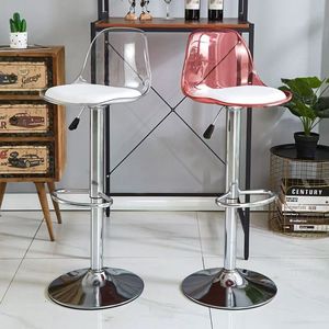 Silla de Bar Moderna, Resistente y Sencilla, Giratoria y Transparente, de Plástico, para el Hogar, Bar, Comedor, Parque, Almacén, Taller - Product Image 3