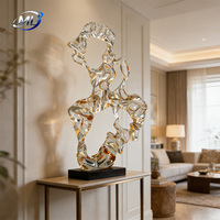 Nouvelles sculptures abstraites en résine pour hall d'entrée, décorations sur pied pour villa et hall d'hôtel, modèle transparent pour entreprise