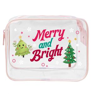 Custom Logo Christmas Gifts Cosmetic <b>Bag</b> Clear PVC ODM OEM <b>Makeup</b> Organizer Gifts <b>Bag</b> <b>Transparent</b> PVC Cosmetics Package <b>Bag</b> - Product Image 5