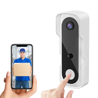 Sonnette de porte intelligente Tuya Wifi sans fil, caméra de porte vidéo, vision nocturne infrarouge, étanche, caméra de sécurité numérique pour maison, villa