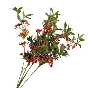 <span class=keywords><strong>Ilex</strong></span>-Beeren und -Blätter aus Seide, Künstliche Beeren im Chinesischen Stil, Heimdekoration, Rote Weihnachtsbeeren, Wilde Früchte, Hochzeitsdekoration - Product Image 5