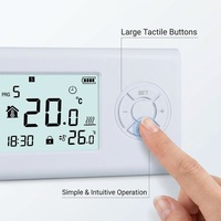 Thermostat de chauffage au gaz moderne sans fil RF avec portée de 300 m, télécommande programmable pour hôtel, cuisine et salon