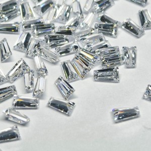 Trapezoid Clear Cubic Zirconia Gemstone 5ASPG Cut For Jewelry Making - Product Image 1