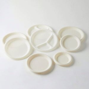 Assiettes rondes jetables écologiques compostables biodégradables pour hôtels, assiettes et ustensiles de table pour restaurants, événements et fêtes en gros - Product Image 2