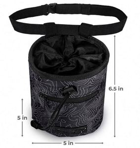 Échantillon Gratuit : Sac à Craie Personnalisé avec Carte Topographique Icôniqne et 2 Poches Zippées, Porte-Brosse, pour l'Escalade - Product Image 6