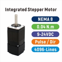 Moteur pas à pas hybride NEMA 8 intégré haute précision 1A 0.04N.m 9-24VDC large plage de tension en boucle fermée pour marquage laser micro