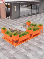 Pot de fleurs moderne personnalisé en fer chromé résistant à la corrosion, plateau pour plantes d'aéroport, pour jardin extérieur, maison, en métal