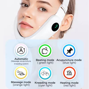 Masajeador Facial Eléctrico USB Ligero en Forma de V con Control Remoto, Masaje de Amasamiento, Pantalla LCD, Portátil - Product Image 4