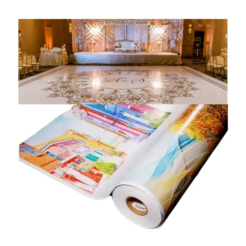 Custom Printing Vinyl Dance Floor Wrap Removable Poster Materials for Events Birthday Party and Performances