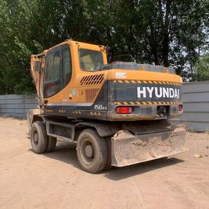 Excavatrice sur chenilles hydraulique Hyundai 150W-9 d'occasion, 13,5 tonnes, moteur Cummins, boîte de vitesses, pompe, modèle 2020, équipement de construction - Product Image 2