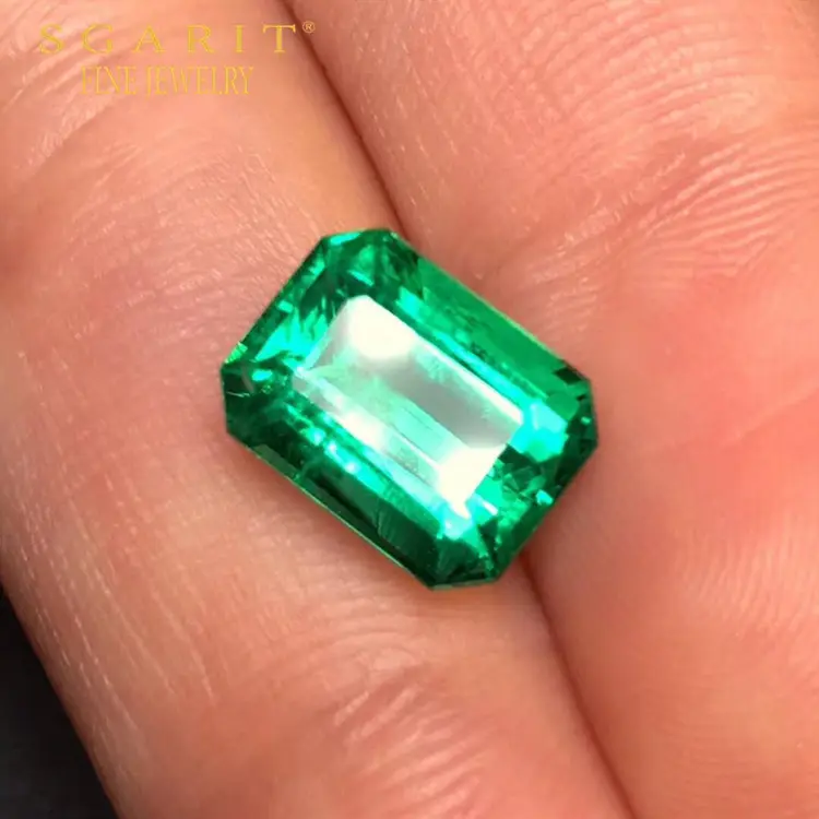 Sgarit pedra preciosa solta de alta qualidade, com preço por atacado para joias, 3.12ct, verde esmeralda natural vívida