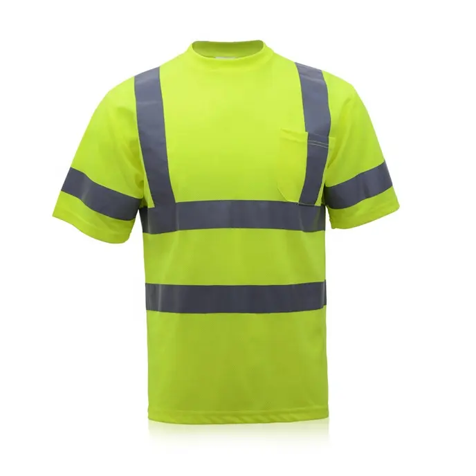 Key Apparel Men's ANSI Class 3 High-Visibility Short-Sleeve Pocket T-Shirt