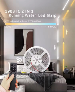 Kép màu CCT đuổi theo chạy nước ấm mát trắng kỹ thuật số LED Strip chảy <span class=keywords><strong>CW</strong></span> WW đôi màu 24V 2835 LED Strip <span class=keywords><strong>Lights</strong></span> - Product Image 2