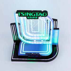Mingxin Barware Estante de exhibición con luz LED Tsingtao Presentador de una botella de cerveza Botella Presentador glorificador - Product Image 4